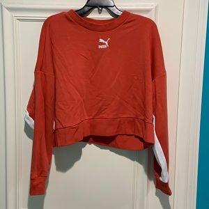 PUMA colorblock cropped logo sweatshirt